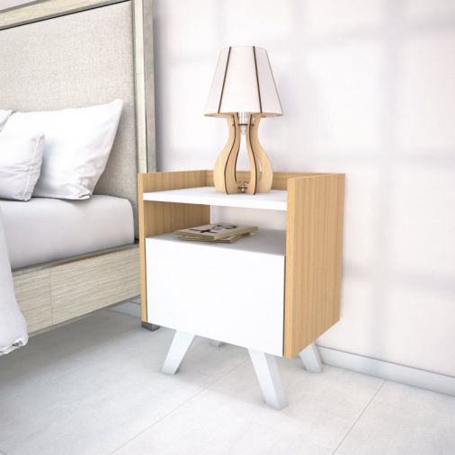 MESA DE LUZ NORDICA 1 CAJON